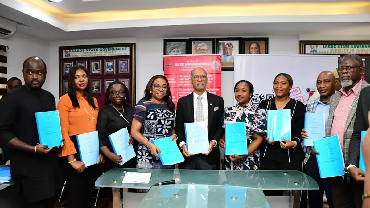 Representatives marking the partnership with the Lagos State Blood Transfusion Committee