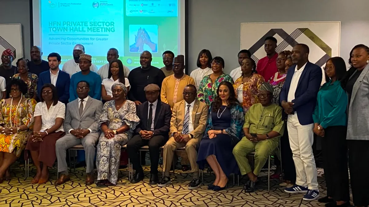 Healthcare leaders at the Healthcare Federation of Nigeria Private Sector Town Hall