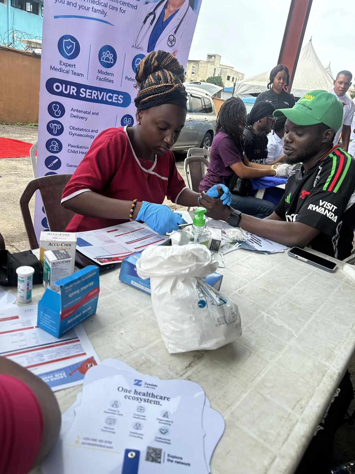 Screening activity during the CHDF outreach