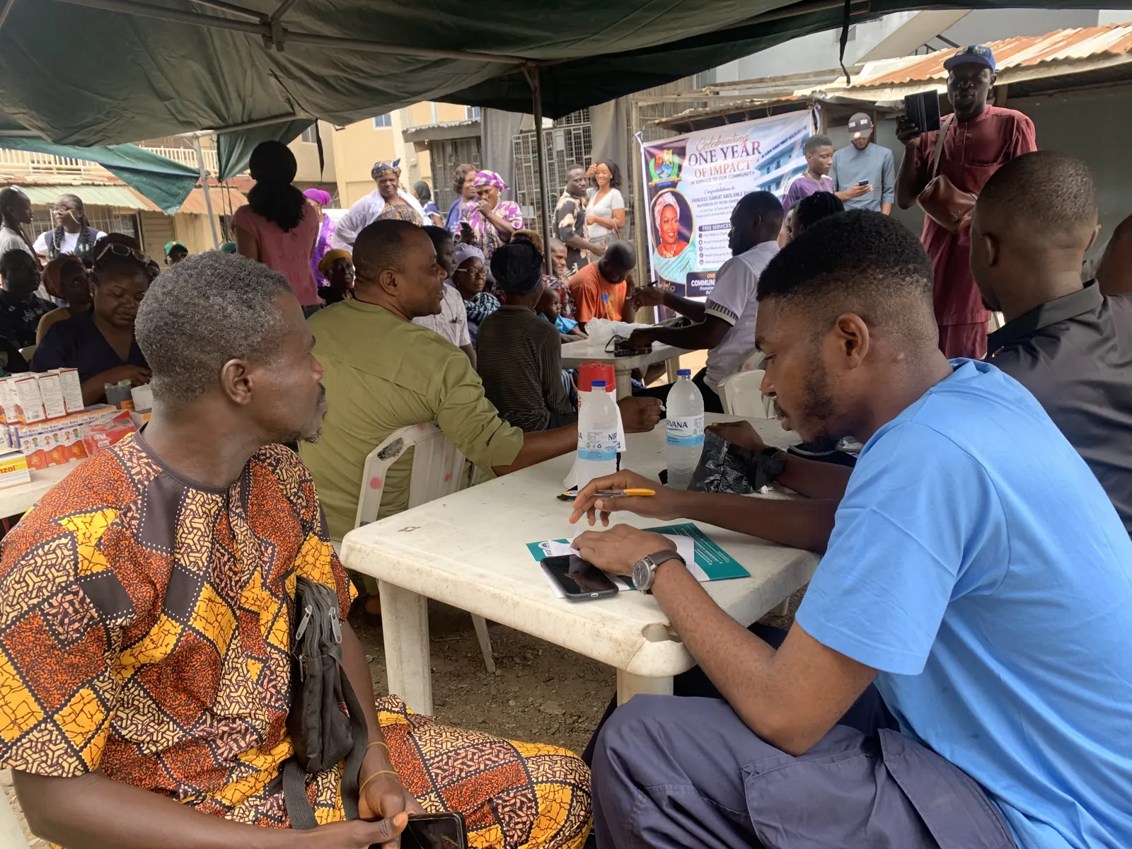 A consultation during the community health outreach