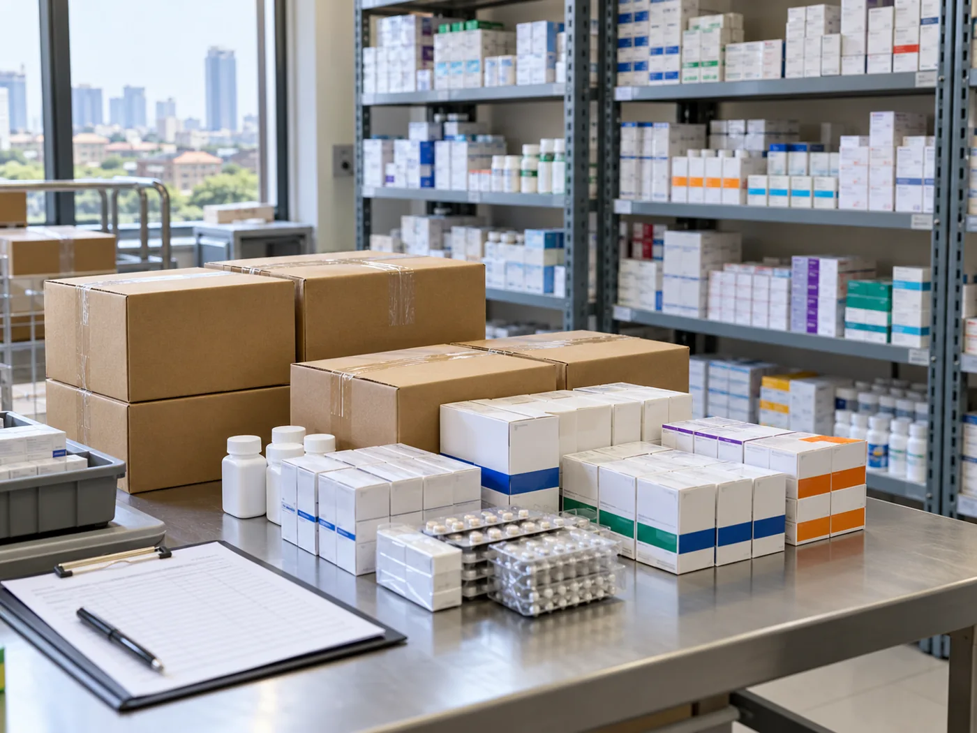 Representative bulk pharmaceutical supply illustration